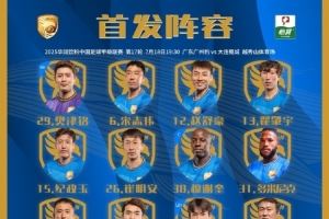 中甲联赛第17轮，大连鲲城客场对阵广东广州豹首发出炉