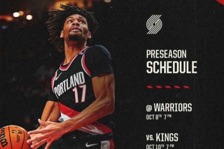 开拓者公布10月份4场季前赛赛程：两战勇士&主战国王&客战爵士