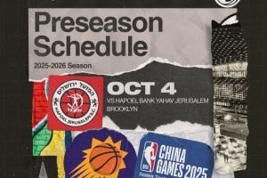 篮网季前赛赛程：中国赛两战太阳 主场对阵以色列球队+客战猛龙