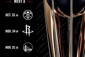 开拓者晒NBA杯赛程：11月起先后对阵掘金、火箭、勇士、马刺