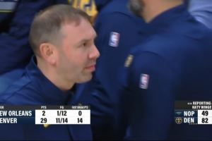 一通狂轰滥炸！第三节不到8分钟 掘金轰出29-2领先鹈鹕33分！